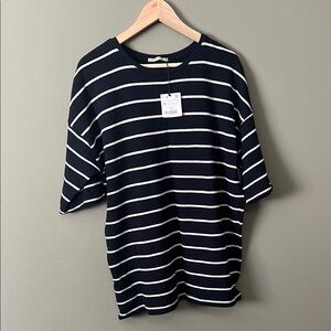 Zara Trafaluc navy stripe vintage top